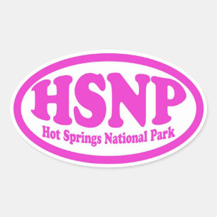Hot Springs Nationalpark rosa ovale Aufkleber