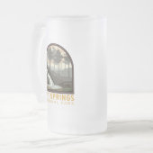 Hot Springs Nationalpark Vintages Emblem Mattglas Bierglas (Vorderseite Links)