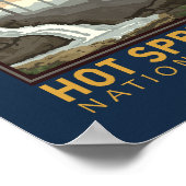 Hot Springs Nationalpark Vintages Emblem Poster (Ecke)