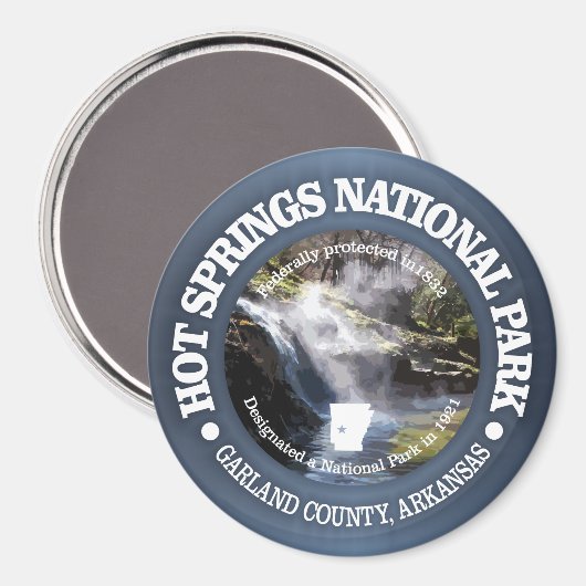 Hot Springs NP Magnet (Vorderseite/Rückseite)