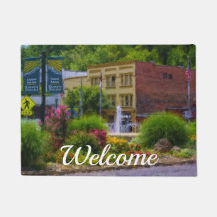 Hot Springs Roundabout Painterly Welcome Doormat Fußmatte