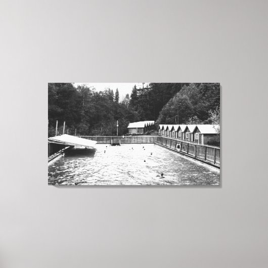 Hot Springs Sol Duc, Schwimmbad Fotografie Leinwanddruck (Vorderseite)