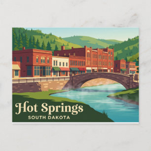 Hot Springs South Dakota Postkarte
