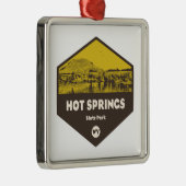Hot Springs Staat Park Wyoming Ornament Aus Metall (Rechts)