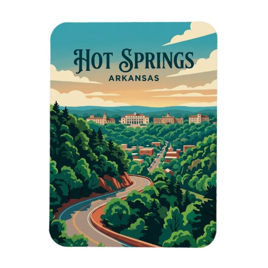 Hot Springs USA Magnet (Vertikal)