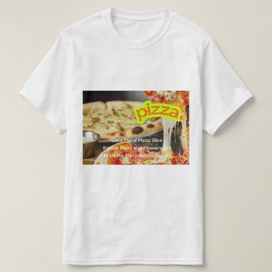 Hot Steaming Pizza on Plate - Fresh Delicious Food T-Shirt (Design vorne)