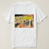 Hot Steaming Pizza on Plate - Fresh Delicious Food T-Shirt (Design Rückseite)