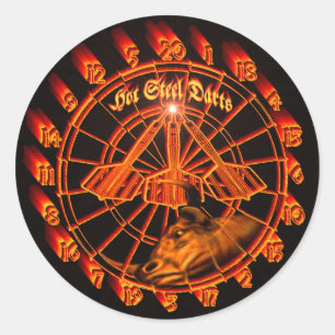 Hot Steel Darts Dartscheibe Darts Glut Runder Aufkleber