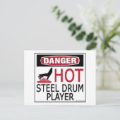 Hot Steel Drum Player Postkarte (Stehend Vorderseite)