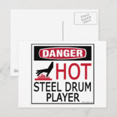 Hot Steel Drum Player Postkarte (Vorne/Hinten)