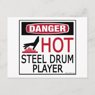 Hot Steel Drum Player Postkarte