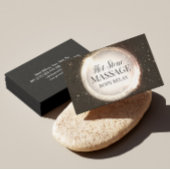 Hot Stone Body Massage Glitzer Black Visitenkarte