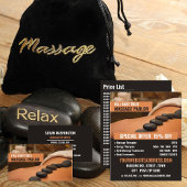 Hot Stone Massage, Massagetherapeut Visitenkarte