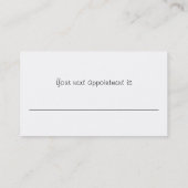 Hot Stone Massage Terminkarte (Rückseite)