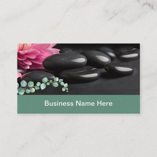 Hot Stone Massage Therapy Business Cards Visitenkarte (Vorderseite)
