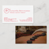 Hot Stone Wellness-Center Retreat Massage Visitenkarte (Vorne/Hinten)