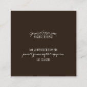 Hot Stones Massage Therapy Business Cards Quadratische Visitenkarte (Rückseite)