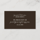 Hot Stones Massage Therapy Business Cards Visitenkarte (Rückseite)
