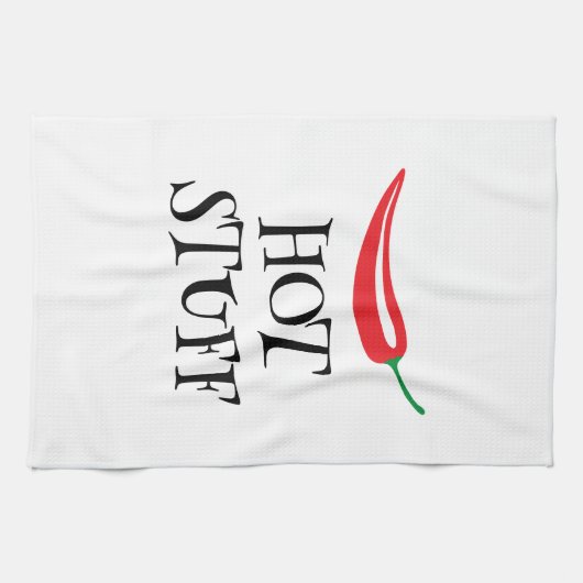 Hot Stube lustig würzig Cayenne Chili Pfeffer Geschirrtuch (Horizontal)