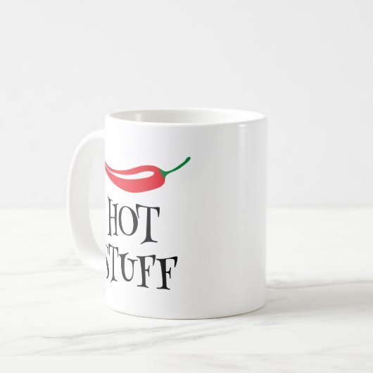 Hot Stube lustig würzig Cayenne Chili Pfeffer Kaffeetasse (Vorderseite Links)