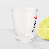 Hot Stube lustig würzig Cayenne Chili Pfeffer Schnapsglas (Links)