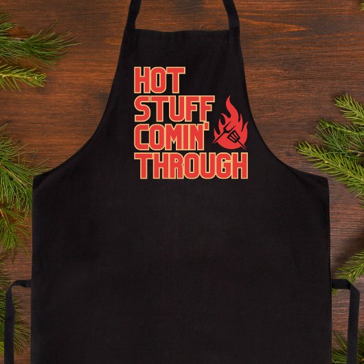 Hot Stuck kommt durch den sonnigen barbeque Vater Schürze