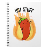 Hot Stuff Funny Red Hot Chili Pfeffer Puff Notizblock (Vorderseite)