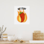 Hot Stuff Funny Red Hot Chili Pfeffer Puff Poster (Küche)