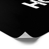 Hot Stuff Funny Sun Pun Dark BG Poster (Ecke)