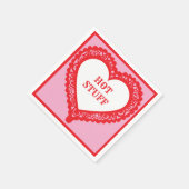 Hot Stuff Hearts Paper Napkin Serviette (Ecke)