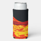 Hot Stuff Lava auf einer Can Cooler Selters Dosenkühler (Seltzer Vorderseite)