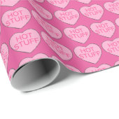HOT STUFF Pink Candy Hearts Valentine's Day Sweet Geschenkpapier (Rolleneckpunkt)