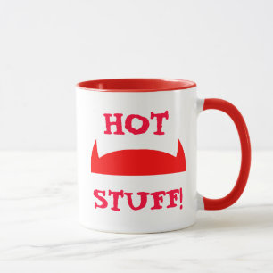 Hot Stuff Red Devil Horns Ladys Tasse