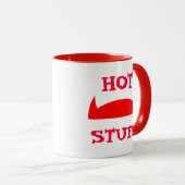 Hot Stuff Red Devil Horns Ladys Tasse (VorderseiteRechts)