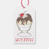 HOT STUFF Valentine Ice Creme Sundae Geschenkstemp Geschenkanhänger (Vorderseite)