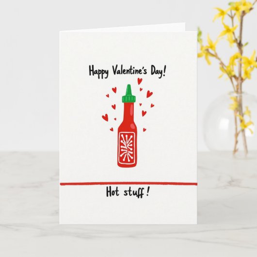 Hot Stuff Valentines Card Karte (Gelbe Blume)