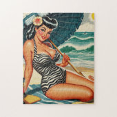 Hot Summer Beach Button Puzzle (Vertikal)
