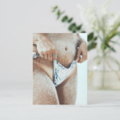 Hot Summer Bikini Beach Foto Postkarte (Stehend Vorderseite)