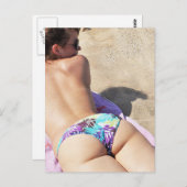 Hot Summer Bikini Beach Foto Postkarte (Vorne/Hinten)