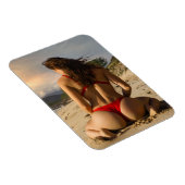 Hot Summer Bikini Girl Foto Postkarte Magnet (Rechte Seite)