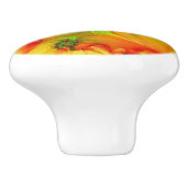 Hot Summer Green Orange Abstract Colorful Fractal Keramikknauf (Seitenansicht)