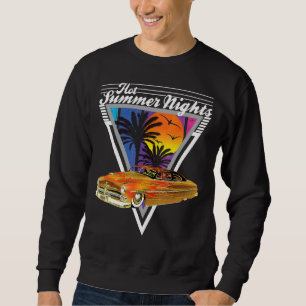 Hot Summer Nights 80's Tropical Vintag Retro Lead Sweatshirt