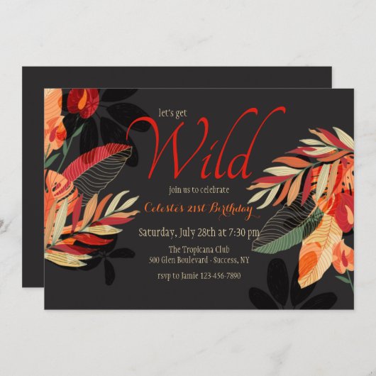 Hot Summer Party Einladung (Vorne/Hinten)