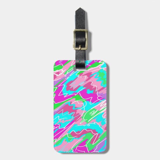 Hot Summer Vibes Abstrakt Gepäckanhänger (Vorderseite vertikal)