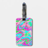 Hot Summer Vibes Abstrakt Gepäckanhänger (Rückseite vertikal)