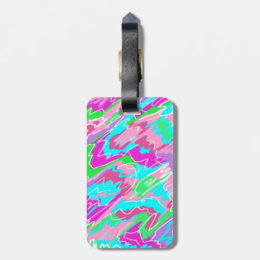 Hot Summer Vibes Abstrakt Gepäckanhänger (Rückseite vertikal)