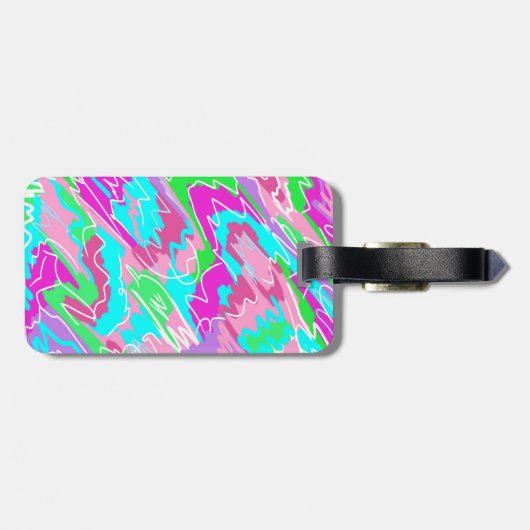 Hot Summer Vibes Abstrakt Gepäckanhänger (Rückseite horizontal)