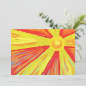 Hot Sun Rays Einladung (Stehend Vorderseite)