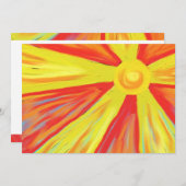 Hot Sun Rays Einladung (Vorne/Hinten)