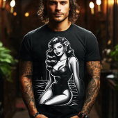 Hot Swimsuit-Button T-Shirt